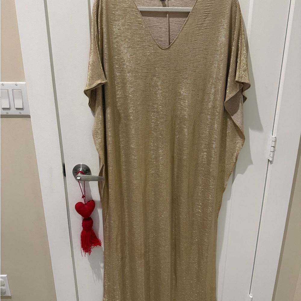 Elegant Gold Women's Kaftan